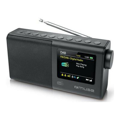 Schwarzes digitales tragbares radio Muse m117db
