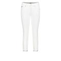 Mac Jeans "Rich Slim Chic" Damen white denim, Gr. 40-26, Baumwolle, Nachhaltige Fit mit Straight Leg und verkürzter Länge Umweltbewusst stilvoll