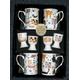 Cats and kittens china mugs & egg cups - set of 4 gift boxed mugs 4 eggcups