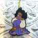 Disney Accessories | Esmeralda Hunchback Of Notre Dame Vinyl Purple Keychain Vtg | Color: Purple | Size: Os