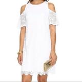 Lilly Pulitzer Dresses | Lilly Pulitzer Scalloped Shell Lace White Dress- Xs | Color: White | Size: Xs