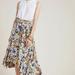 Anthropologie Skirts | New Nwt Faithfull The Brand Kamares Skirt Anthropologie Floral Printed Sz Us 2 | Color: Brown/Yellow | Size: 2