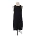 GXF by Gentle Fawn Casual Dress - Shift Crew Neck Sleeveless: Black Print Dresses - Women's Size Small