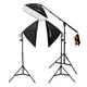 Pixapro EzyLite 2x 105w Continuous Photography Strobe Lights Video Modifier Softbox Studio Light Flash Photoshoot Fashion Photo Lamp Bulb Accessories Camera Lights Studio Kit (Three Head)