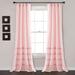 Vintage Stripe Yarn Dyed Cotton Window Curtain Panels Pink 40x84 Set - Lush Decor 21T011291