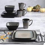 Gibson 16 Piece Glazed Dinnerware Set w/ Plates, Bowls, & Mugs (3 Pack) Ceramic/Earthenware/Stoneware in Gray | Wayfair 3 x 101859.16RM