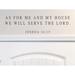 Story Of Home Decals As for Me & My House We Will Serve the Lord Wall Decal Vinyl in Brown | 6 H x 23 W in | Wayfair KITCHEN 6j