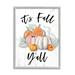 Stupell Industries It's Fall Y'all Seasonal Excitement Muted Harvest Pumpkins - Painting Canvas, in Black/Indigo/Orange | Wayfair af-342_gff_11x14