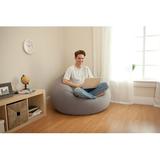 Intex Inflatable Beanless Bag Chair, Grey & Intex 120-Volt Electric Air Pump in Gray | 42 H x 41 W x 27 D in | Wayfair 68579EP + 66643E