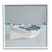 Stupell Industries Beached Row Boat Monochromatic Blue Nautical Town - Painting Canvas, Cotton in Blue/Gray | 12 H x 12 W x 1.5 D in | Wayfair