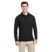 CORE365 CE112L Men's Fusion ChromaSoft Long-Sleeve Pique Polo Shirt in Black size Large | Polyester