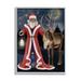 The Holiday Aisle® Santa Claus Under Night Sky Winter Lantern Canvas in Blue/Green/Red | 14 H x 11 W x 1.5 D in | Wayfair