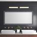 Wade Logan® Kozan Wood Framed Wall Mounted Bathroom/Vanity Mirror in Dark Gray | 31.5 H x 67.5 W x 0.75 D in | Wayfair
