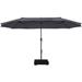 15FT Double Sided Patio Umbrella Outdoor Market Umbrella with Base