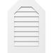 Octagonal Top Surface Mount PVC Gable Vent: w/ 3-1/2"W x 1"P Standard Frame