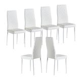 6Pcs Modern Minimalist Dining Chair Home Conference Chair Dining Chair