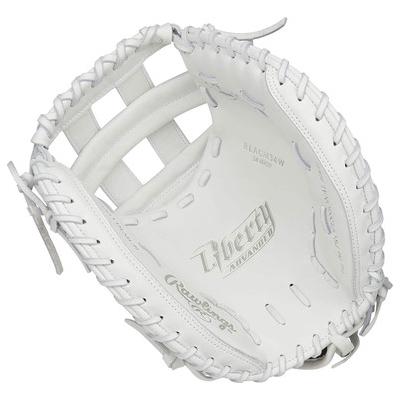 Rawlings Liberty Advanced 34" Fast Pitch Softball Catcher's Mitt - Right Hand Throw White