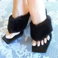 Zara Shoes | New Zara Chocolate Brown Faux Fur Heeled Mules Size 6.5m Us | Color: Brown | Size: 6.5