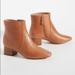 Anthropologie Shoes | Anthropologie Pippa Leather Block Heel Ankle Booties | Color: Brown/Tan | Size: 9.5