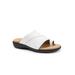 Wide Width Women's Regina Sandal by Trotters in White (Size 7 1/2 W)