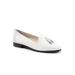 Wide Width Women's Liz Tassel Loafer by Trotters in White (Size 8 W)