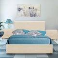 Hindes Upholstered Platform Bed With 2 Nightstands by Camden Isle in Beige (Size KING)