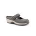 Wide Width Women's Arcadia Adjustable Clog by SoftWalk in Grey (Size 10 W)