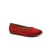 Women's Selma Balled Flat by SoftWalk in Red Nubuck (Size 10 M)