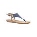 Women's London Thong Sandal by White Mountain in Denim Blue Fabric (Size 7 1/2 M)