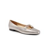 Wide Width Women's Honesty Loafer by Trotters in Silver Metallic (Size 8 W)