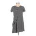 Blu Pepper Casual Dress - DropWaist: Black Stripes Dresses - Women's Size X-Small