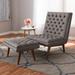 Mid-Century Upholstered Chair And Ottoman Set by Baxton Studio