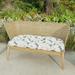 44" x 18" Multicolor Stripe Tufted Contoured Outdoor Wicker Bench Cushion - 18'' L x 44'' W x 4'' H