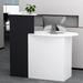 Orren Ellis 1 Person Reception Desk All Purpose Reception Desk Laminate/Wood in Brown/Gray/White | 43.3 H x 47.7 W x 22.2 D in | Wayfair
