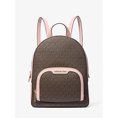 Michael Kors Jaycee Medium Logo Backpack Pink One Size