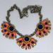 J. Crew Jewelry | J Crew, Bright, Colorful Jeweled And Crystal Necklace/Choker | Color: Blue/Orange | Size: Os