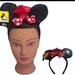 Disney Accessories | Graduation Disney Minnie Mouse Light Up Mickey Ears Headband | Color: Black/Red | Size: Os