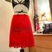 J. Crew Skirts | J. Crew Red Lace Mini Skirt Size 10 | Color: Red | Size: 10