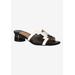 Women's Amorra Slide Sandal by J. Renee in White Black (Size 9 M)