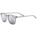 uvex LGL 49 P - Sunglasses for Men and Women - Polarized Lenses - Mirrored Lenses - Smoke Matt/Silver - One Size