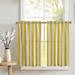 Longshore Tides Cotton 2" Stripe Tier Curtains Cotton Blend in Yellow | 36 H x 27 W in | Wayfair 2365F37C051E486890046F178926DD3A