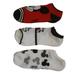 Disney Accessories | 3 Pair Disney Mickey Mouse No See-Ums Show Socks Red White Black | Color: Black/Red | Size: 9-11