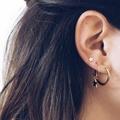 Urban Outfitters Jewelry | Hoops And Star Studs Earring Set | Color: Black | Size: Os