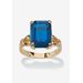 Women's Yellow Gold Plated Simulated Birthstone Ring by PalmBeach Jewelry in September (Size 6)