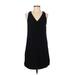 Old Navy Casual Dress - Shift V Neck Sleeveless: Black Solid Dresses - Women's Size X-Small