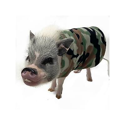 Morty's Pig Clothes Fleece Strap Dog, Cat & Horse Sweater, Camo, Large