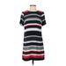 Fifteen Twenty Casual Dress - Shift: Black Stripes Dresses - Women's Size X-Small