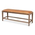 Sarreid Ltd Smith Bench Upholstered/Leather/Genuine Leather in Brown | 19 H x 47 W x 15 D in | Wayfair 53548