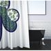 The Holiday Aisle® Bishoy Single Shower Curtain Polyester in Blue | 73 H x 70 W in | Wayfair F22315C2D9BA4795A20FF39775E85094