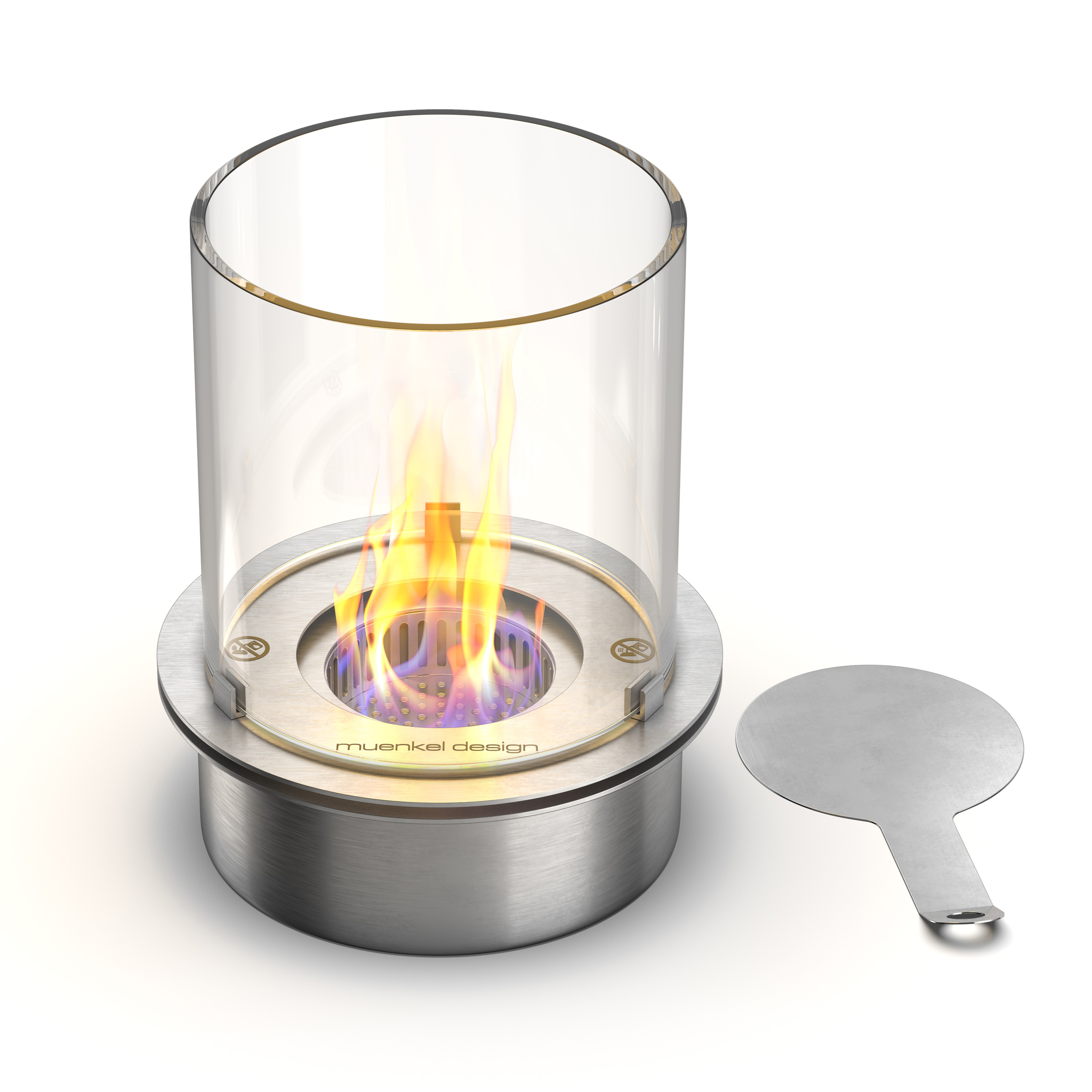 muenkel design round burner 300 [manueller Ethanol Brenner] Image